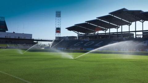 In the 2000s, we began to use the valve-in-head sprinklers around the perimeter of the field