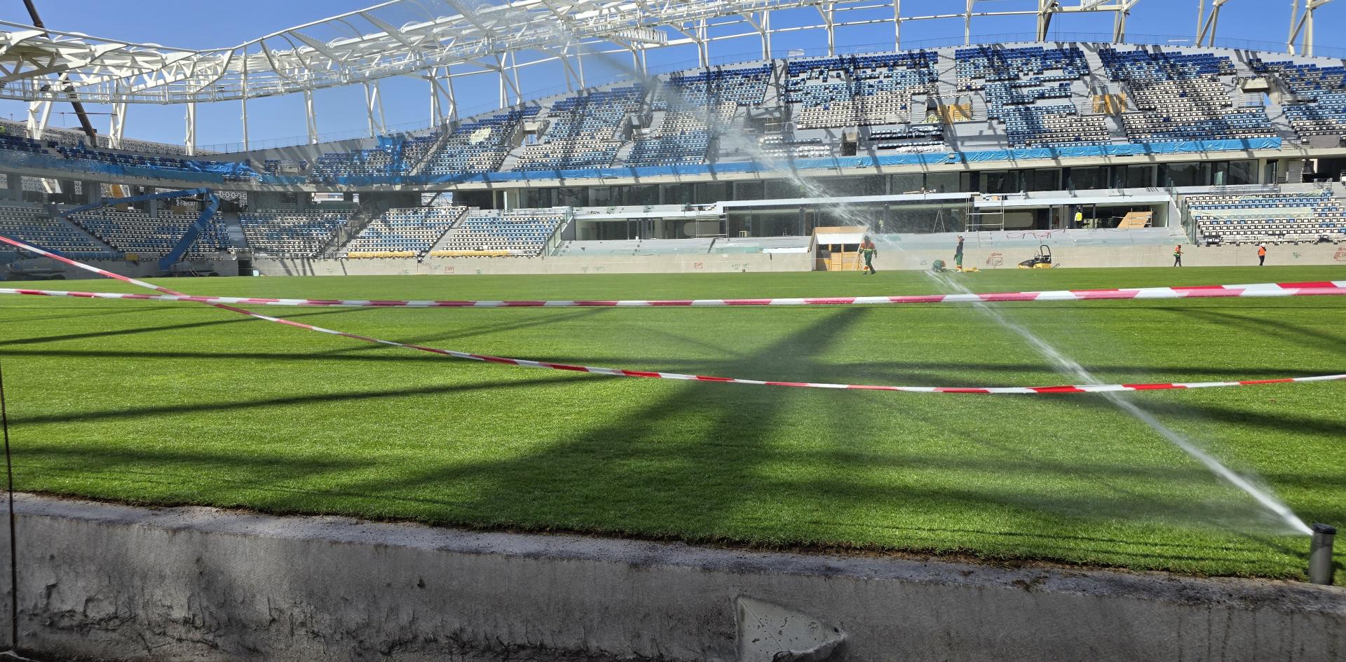 A sophisticated irrigation system managed by the Hunter 360 controller system