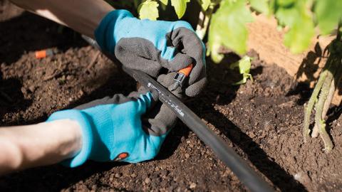 Installing a drip irrigation system in the garden is a simple and efficient way of dispensing with the need to water the vegetable patch and thus make a saving on water.
